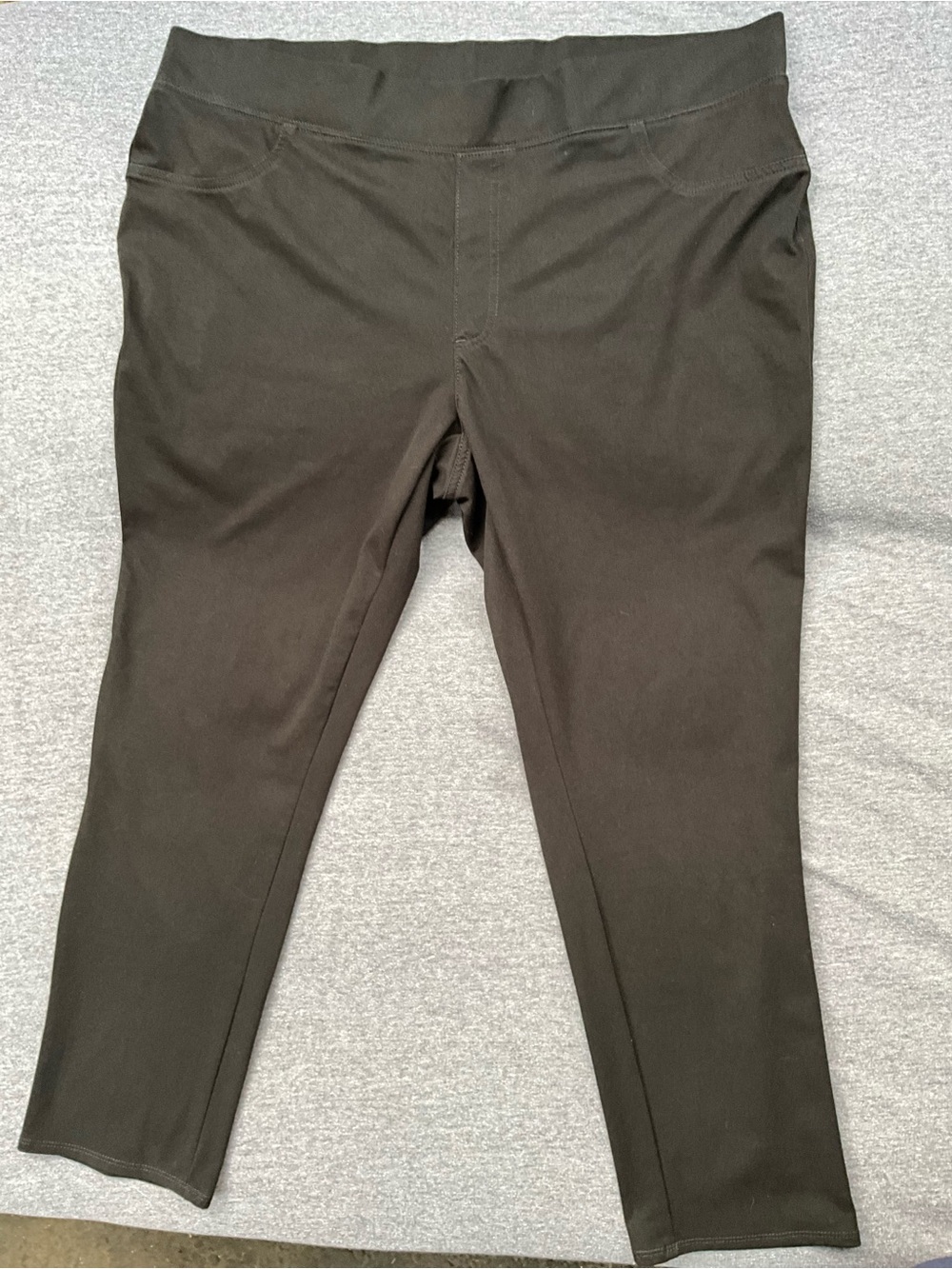 Faded Glory Black Pull On Stretch Knit Pants Jeggings Plus Size 3X (22W-24W)